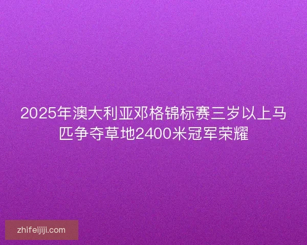 2025年澳大利亚邓格锦标赛三岁以上马匹争夺草地2400米冠军荣耀